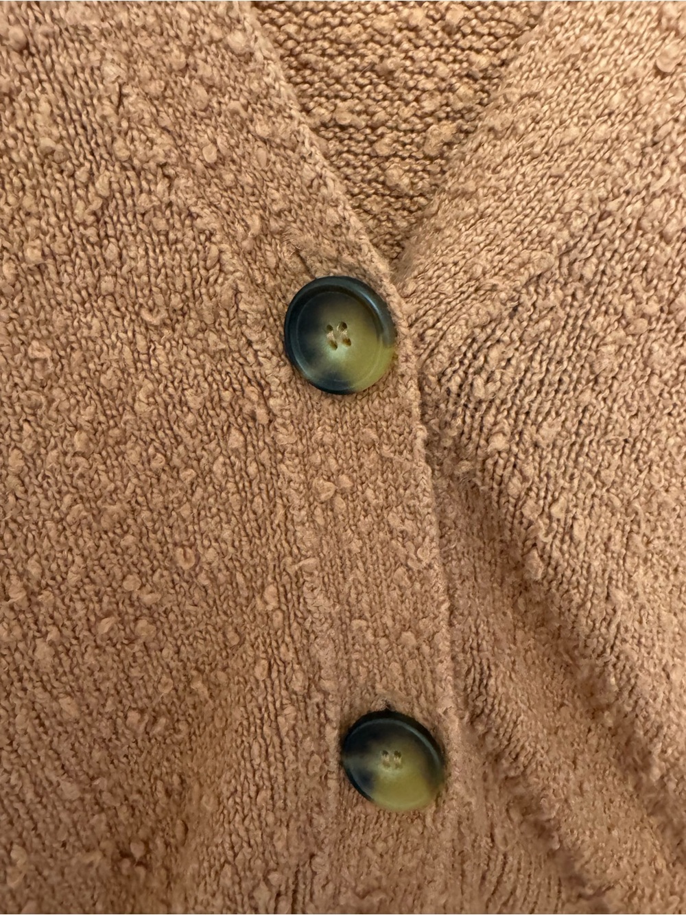Free People Popcorn Knit Button Cardigan Sweater Rust Brown Size Small Boho - Picture 3 of 7